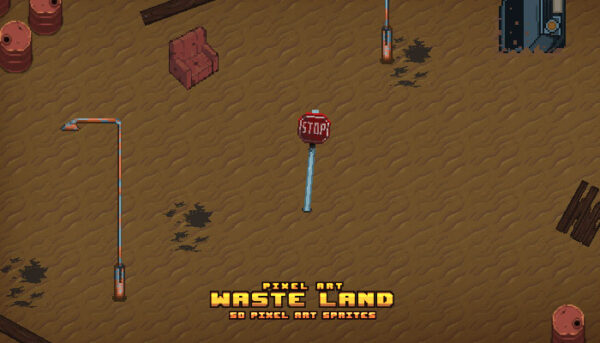 Pixel Art Waste Land Thegameassetsmine