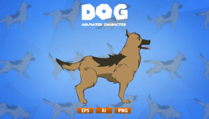 Dog Animated Character - thegameassetsmine