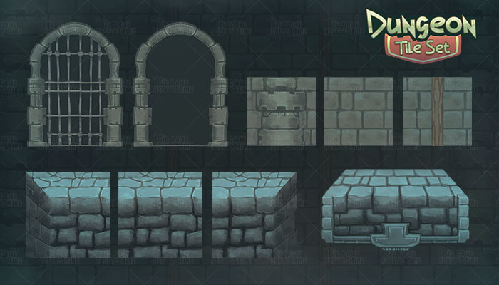 Dungeon Tile Set - thegameassetsmine