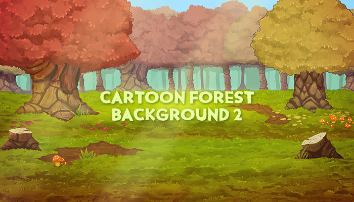 Cartoon Forest Background 2 - thegameassetsmine