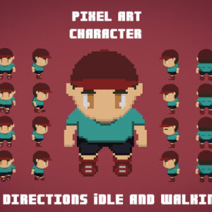 Pixel Art Cyberpunk Characters - thegameassetsmine