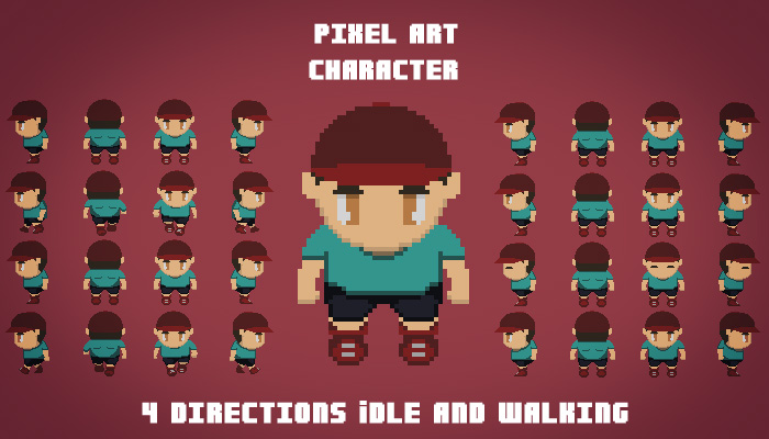 Pixel Art Character - thegameassetsmine