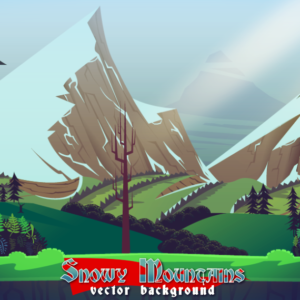 Snowy Mountains Vector Background