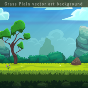 Grass plain Vector Background
