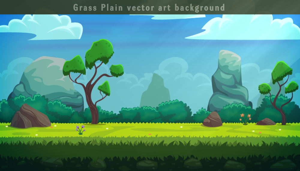 Grass Plain Vector Background Thegameassetsmine
