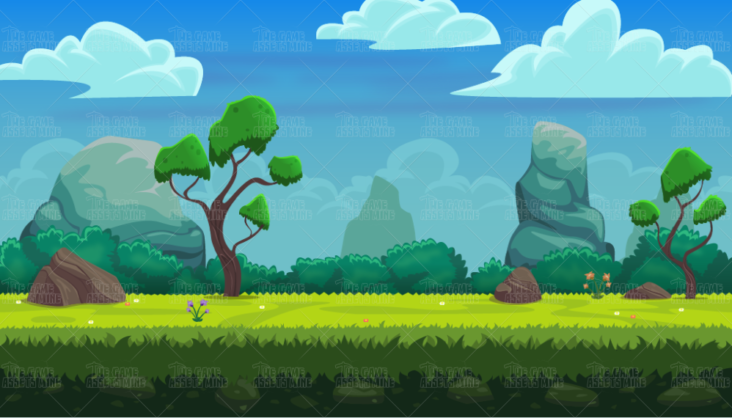 Grass plain Vector Background - thegameassetsmine