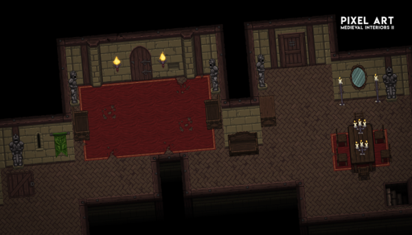 Pixel Art Medieval Interiors 2 - thegameassetsmine