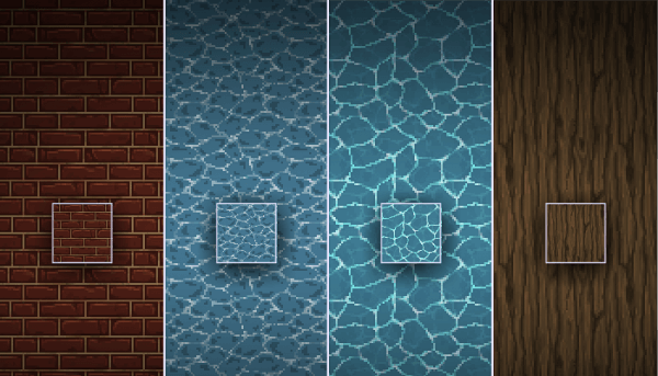 50 Pixel Art Textures - thegameassetsmine