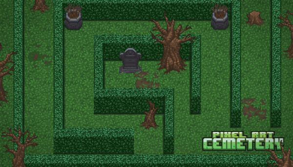 Pixel Art Cemetery - thegameassetsmine