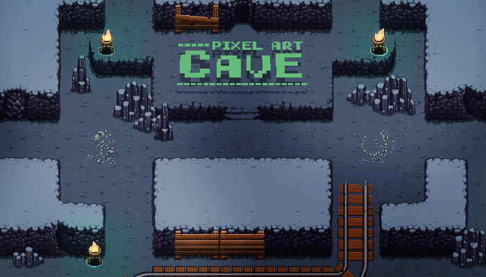 Pixel Art Cave Back Gif - thegameassetsmine