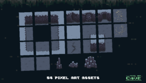 Pixel Art Cave - thegameassetsmine