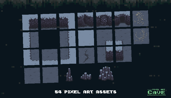 Cave Wall Pixel Art