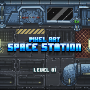 Pixel Art Space Station