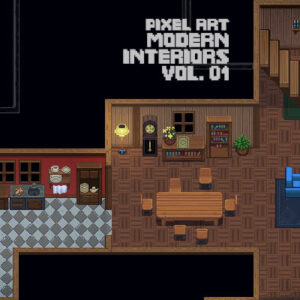 Pixel Art Modern Interiors Vol. 01