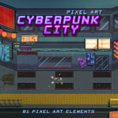 Pixel Art Cyberpunk City