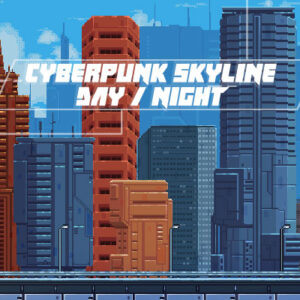 Cyberpunk skyline Day And Night