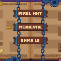 Pixel art medieval Game Ui