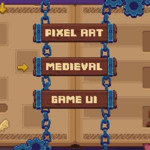 Pixel art medieval Game Ui