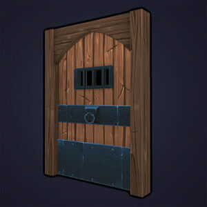 3D Low Poly Medieval Doors