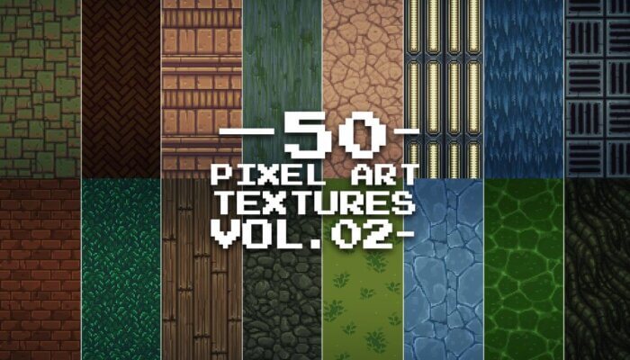 50 Pixel Art Textures Vol.02 - thegameassetsmine