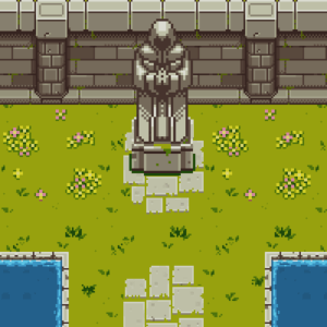 Pixel Art Green Temple