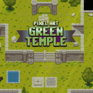 Pixel Art Green Temple